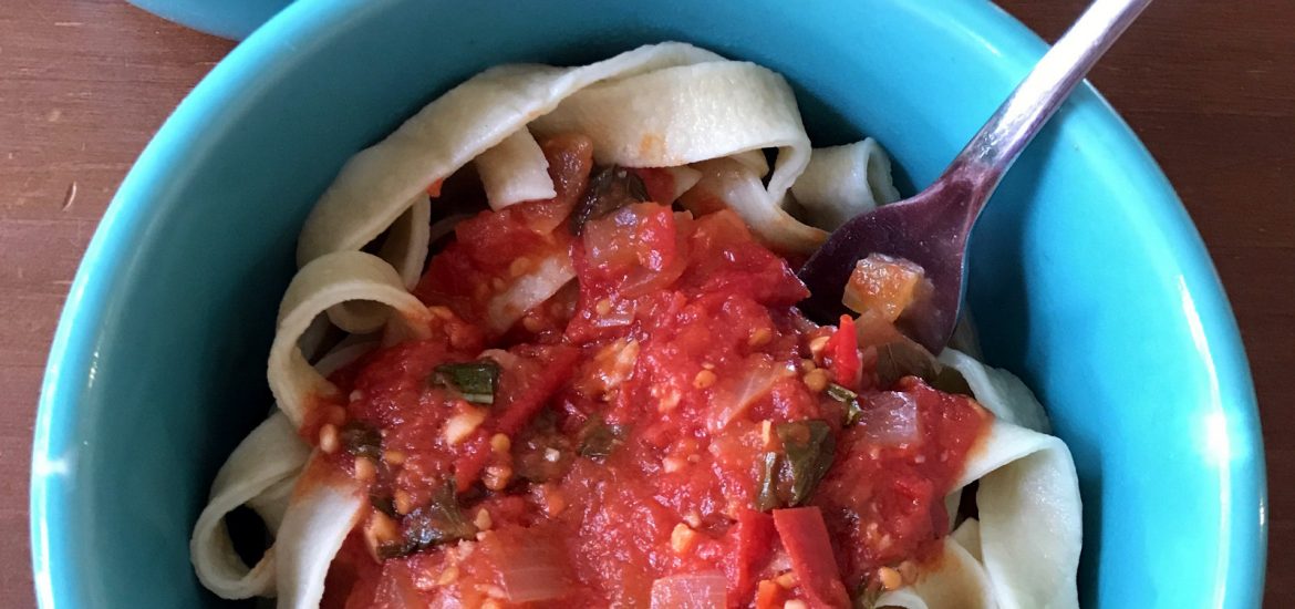 tomato sauce with pasta