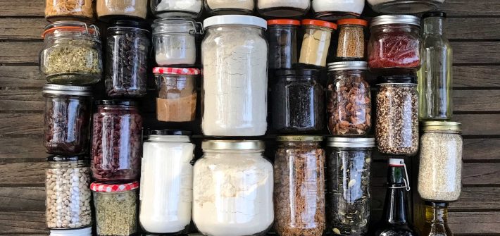food stored in jars reduces food waste because you can see what you have on hand