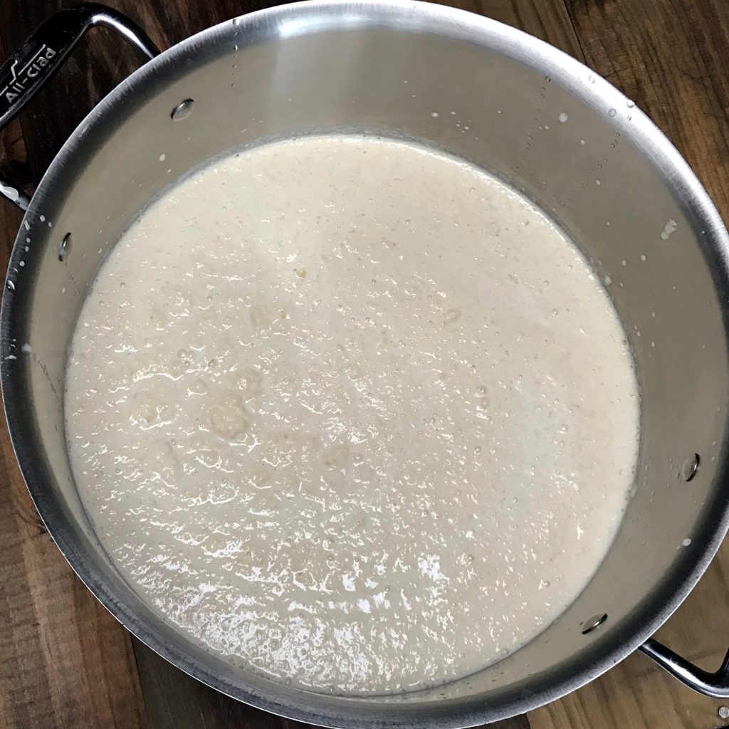 puréed soybeans and water for making soy milk and tofu
