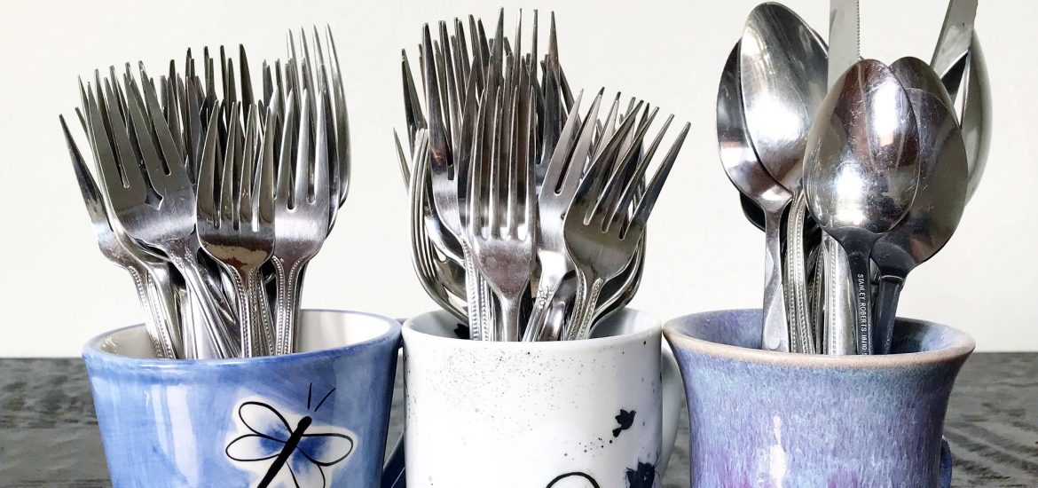 take real cutlery to events to cut down on plastic waste