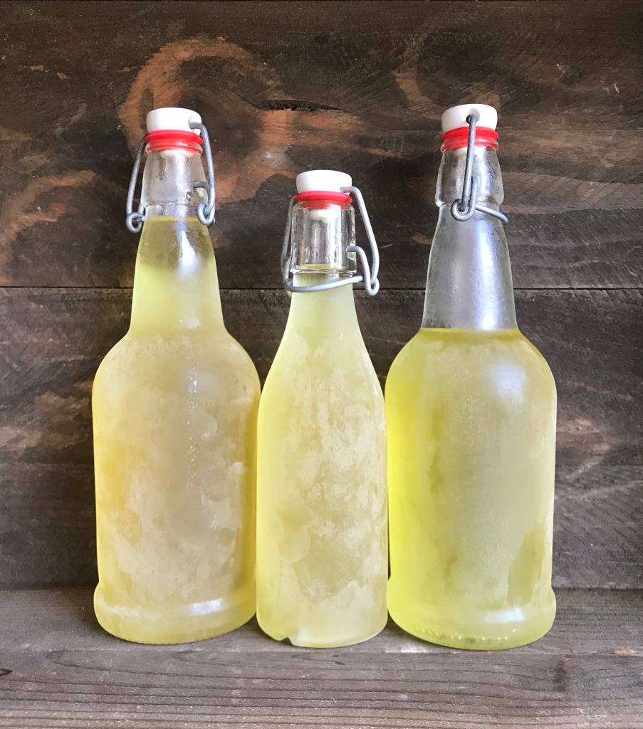 bottled and chilled limoncello