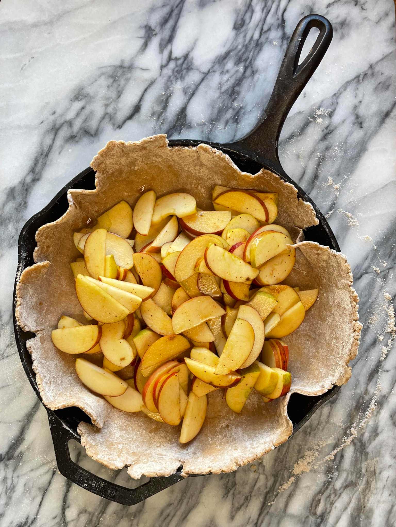 11.14.22 filled whole wheat pastry apple galette ZeroWaste Chef